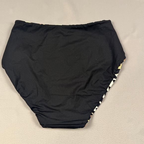 Natori Riviera High Waisted Reversible Bikini Bottom Leopard Black Medium - Picture 2 of 8